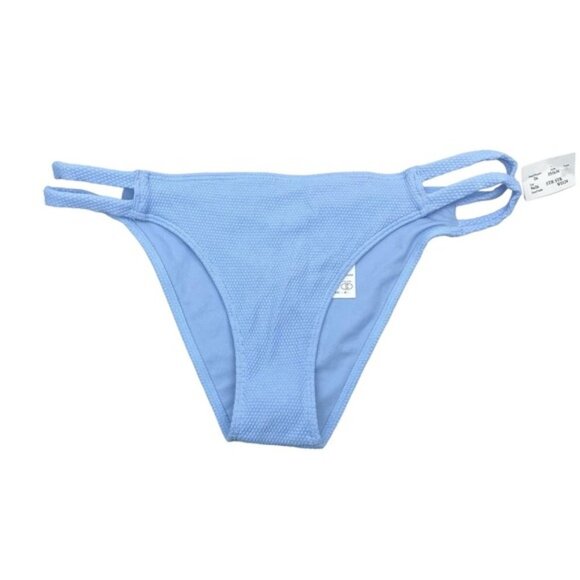NWT ABERCROMBIE & FITCH Strappy Textured Cheeky Bikini Bottom Sz Large - Picture 3 of 8